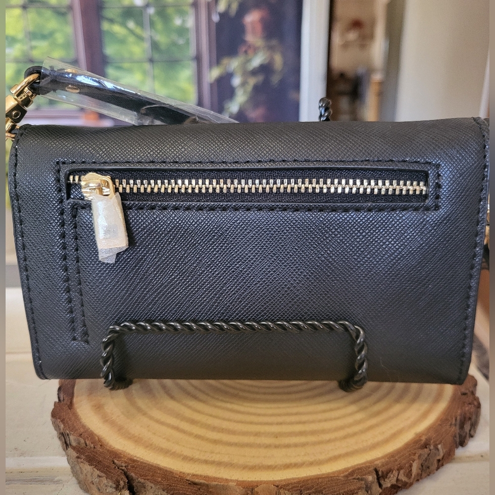 Zara Basic Collections Black Crossgrain Phone Wallet Wristlet/crossbody. - Picture 2 of 15